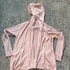 Lululemon Athletica Light Pink Hooded Cardigan with Pockets